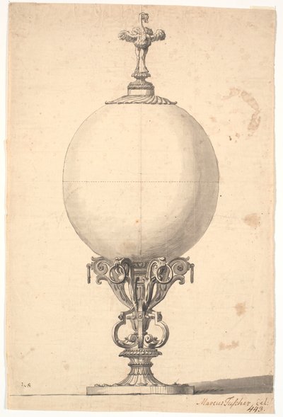 A Mounted Ostrich Egg by Marcus Tuscher