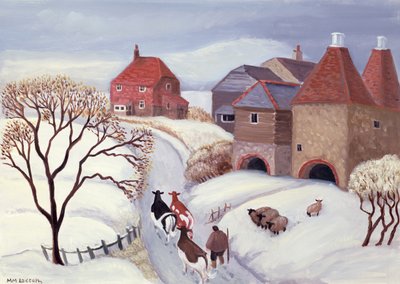 Driving Cows Home in the Snow by Margaret Loxton