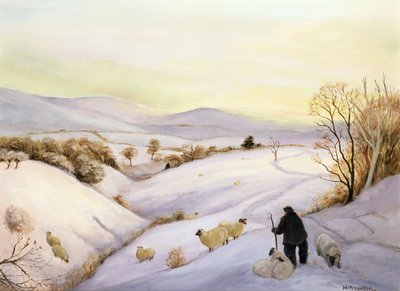 Sheep on the Ridge by Margaret Loxton