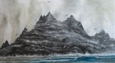 Turbulent seas, South Ireland by Margo Starkey
