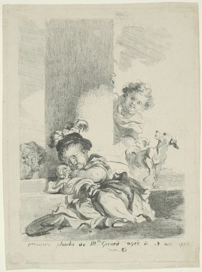 The Child and the Cat by Marguerite Gerard