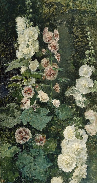 Hollyhocks, 1872 by Marià Fortuny