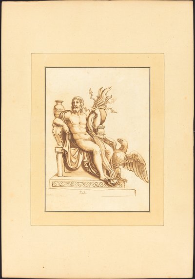 Jupiter by Maria Catharina Prestel after Giulio Romano
