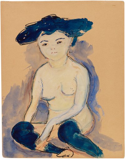 Helene with fashionable Japanese hairstyle by Marianne von Werefkin