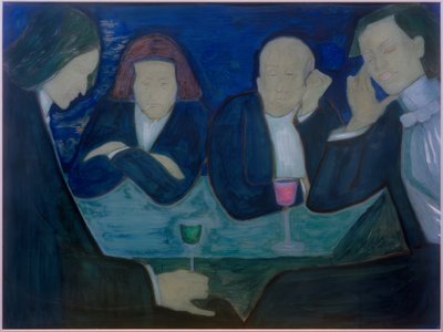In the Café by Marianne von Werefkin