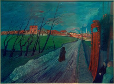 City in Lithuania by Marianne von Werefkin