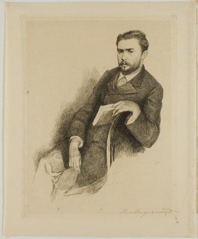 Portrait of the Critic Gustave Geffroy by Marie Bracquemond