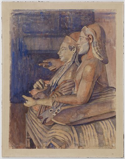 Etruscan Sarcophagus in the Louvre by Marie Henriques
