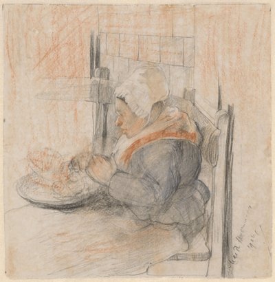 Peasant Woman at the Table by Marie de Roode Heijermans