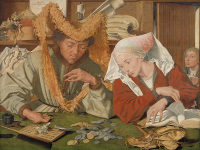 The Merchant and his Wife by Marinus van Reymerswale