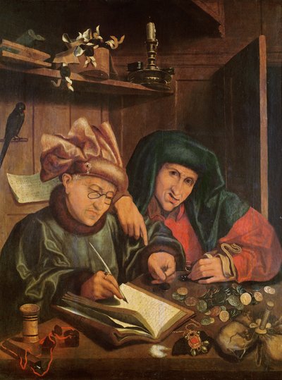 The Money Lenders by Marinus van Roejmerswaelen