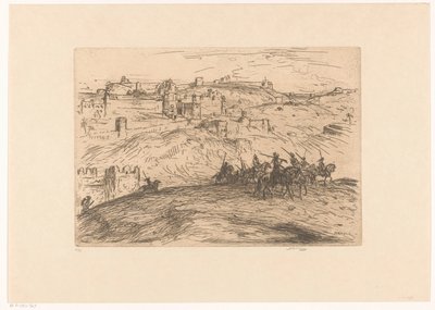 Riders on a Hill by Marius Bauer (signed by artist)