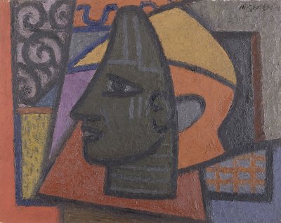 Design with Benin Head by Mark Gertler