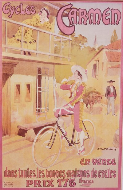 Poster Advertising Carmen Bicycles by Marodon