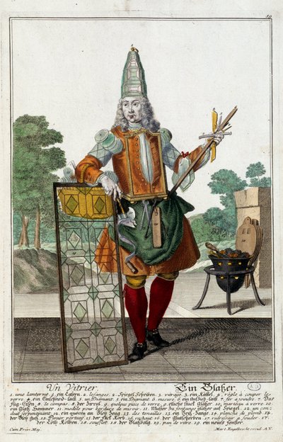 A Glazier (Engraving by Martin Engelbrecht) by Martin Engelbrecht