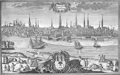 View of Hamburg, c.1710-50 by Martin Engelbrecht