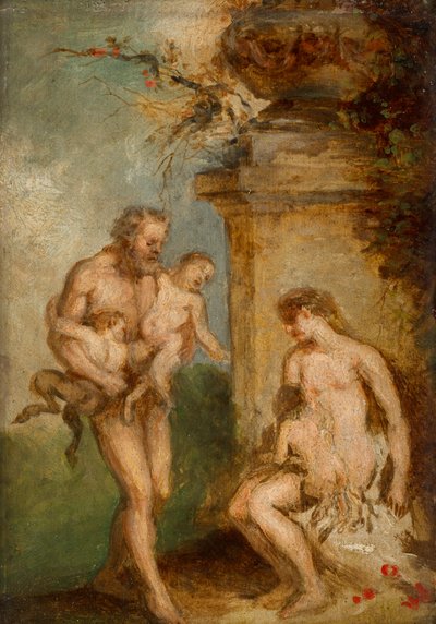 The Education of Satyr Children by Martin Johann Schmidt