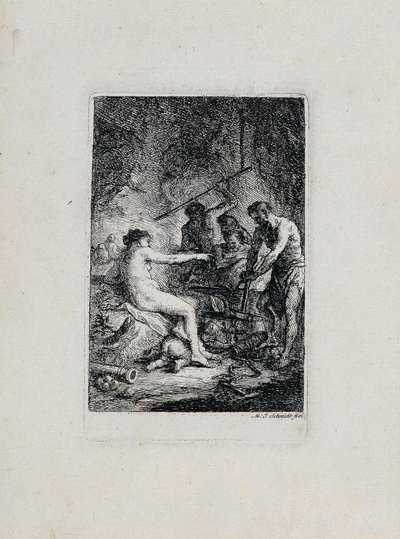 Venus in the Forge of Vulcan by Martin Johann Schmidt