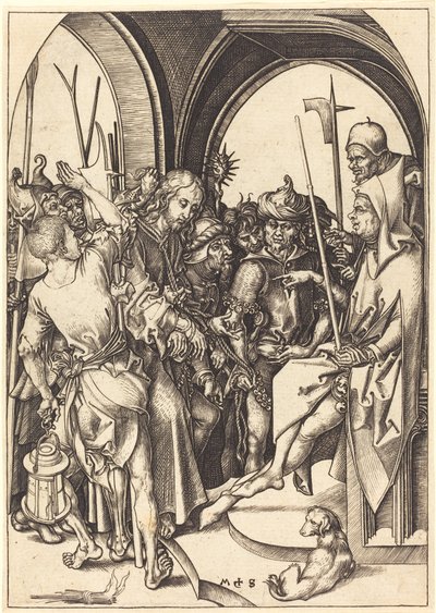 Christ before Annas by Martin Schongauer