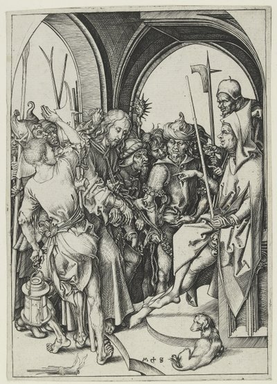 Christ before Annas by Martin Schongauer