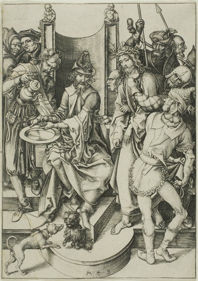 Christ before Pilate, from The Passion by Martin Schongauer