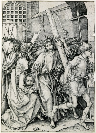 Christ carrying the cross, late 15th century by Martin Schongauer