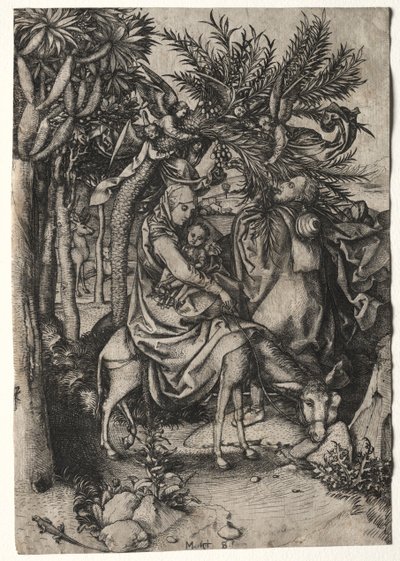Flight into Egypt by Martin Schongauer