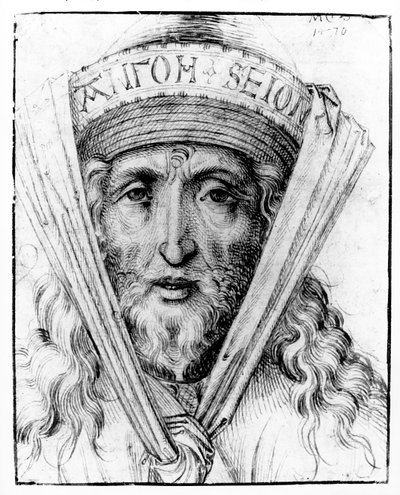 Head of a High Priest by Martin Schongauer
