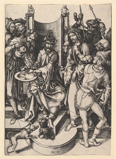 Pilate Washing His Hands by Martin Schongauer