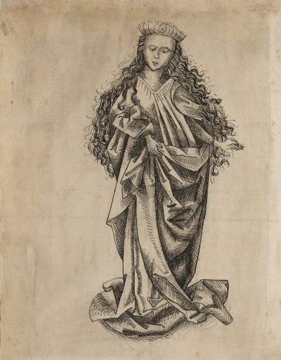 Standing Female Saint by Martin Schongauer