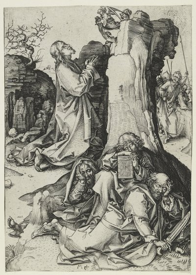 The Agony in the Garden (engraving) by Martin Schongauer
