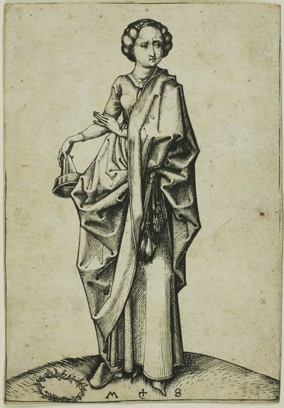 The Fourth Foolish Virgin by Martin Schongauer