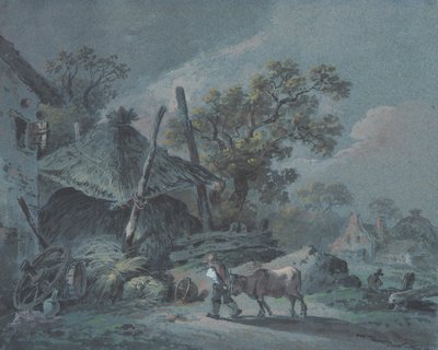 Farm with Haystack by Martin von Molitor