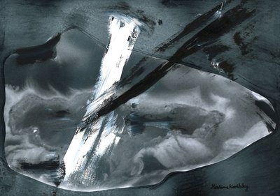 Agate Black White by Martina Konitzky