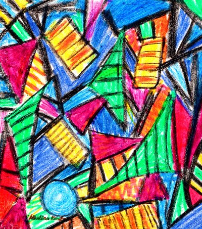 Colorful Church Windows Composition by Martina Konitzky