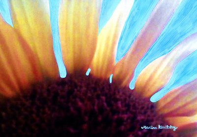 Sunflower and Summer Sky by Martina Konitzky