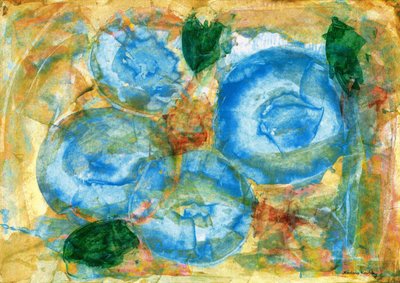 Still Life with Blue Berries in Winter by Martina Konitzky