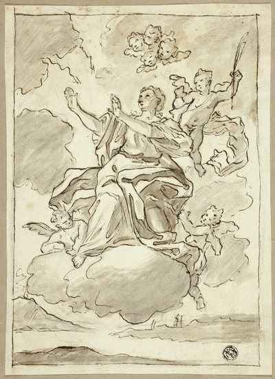 Ascension of Female Saint by Martino Altomonte