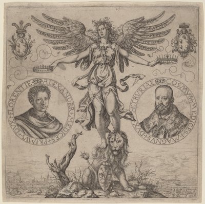 Alexander de Medicis and Cosmo de Medicis by Martino Rota