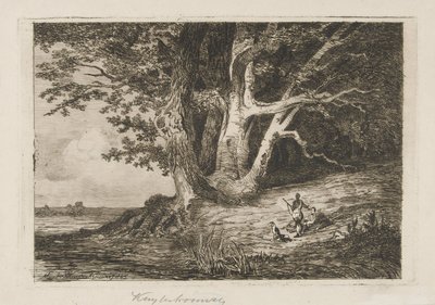Two Hunters by the Waterside by Martinus Antonius Kuytenbrouwer jr.