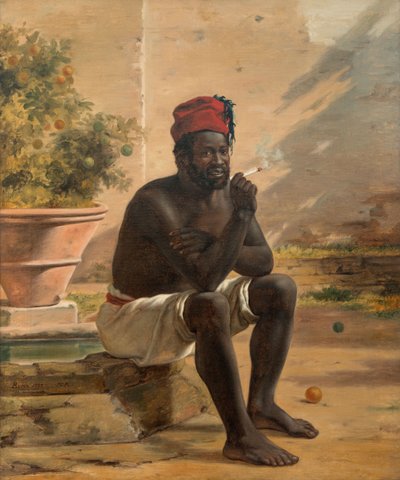 A Sitting Nubian, Rome by Martinus Rorbye
