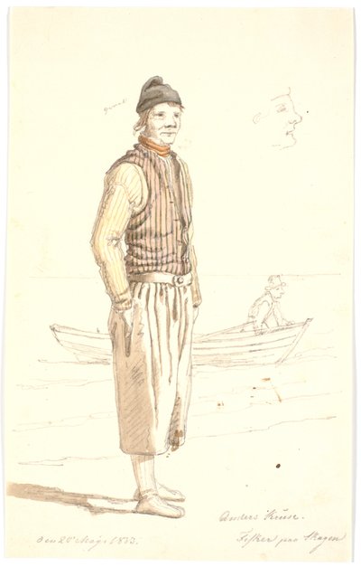Anders Kruse. Fisherman at Skagen by Martinus Rørbye