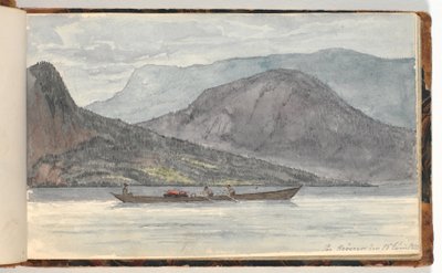 Fjord Landscape with Rowboat by Martinus Rørbye