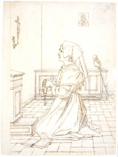 Kneeling Woman in Prayer by Martinus Rørbye