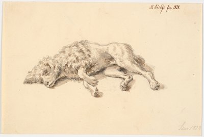 Lying Poodle by Martinus Rørbye