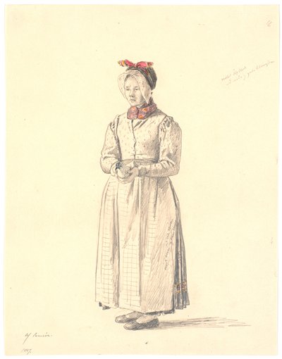 Standing Peasant Girl from Samsø by Martinus Rørbye