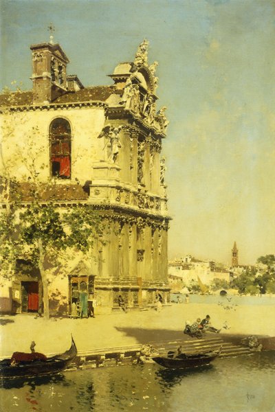 A View of Venice by Martín Rico y Ortega