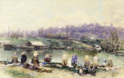 The Washerwomen by Martín Rico y Ortega