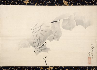 White Herons by Maruyama Okyo