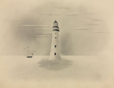 Eddystone Lighthouse, 1840 by Mary Altha Nims